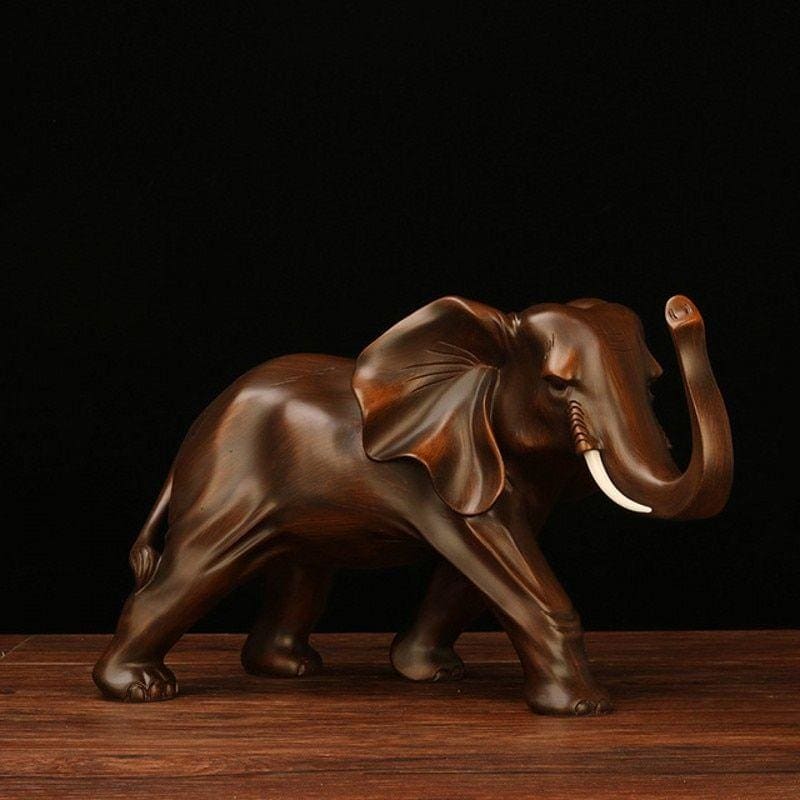 Elephant Statue <br/> Wood 15 cm