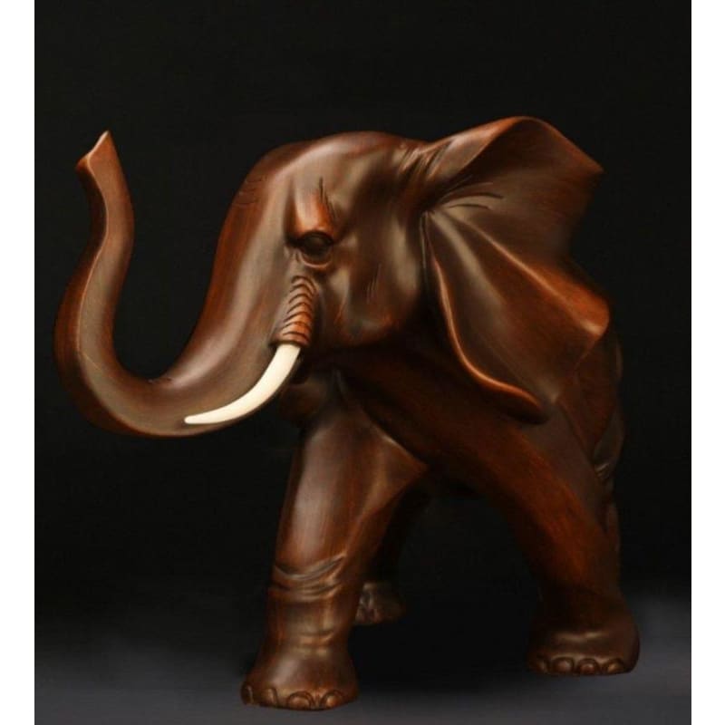 Elephant Statue <br/> Wood 15 cm