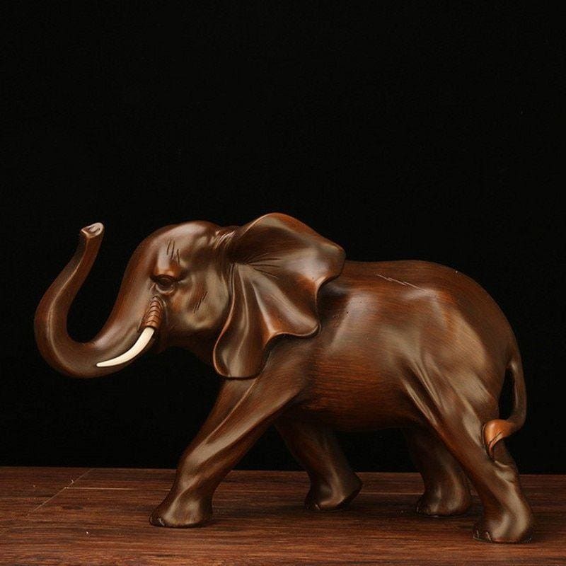 Elephant Statue <br/> Wood 15 cm