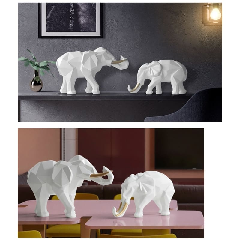 Elephant Decor Statue <br/> Duo