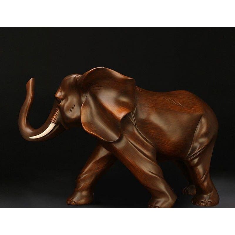 Elephant Statue <br/> Wood 15 cm