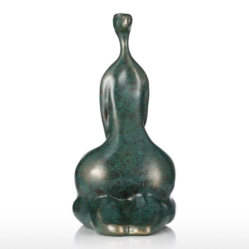 Curvy Woman Statue <br/> Seated Alone 30 cm