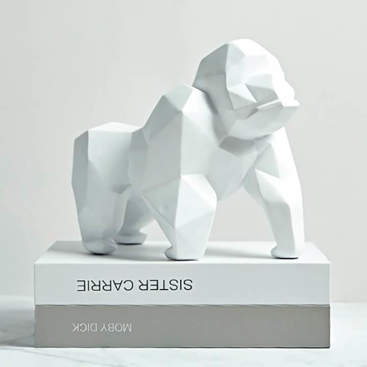 Origami Gorilla Statue, Resin, 22 cm
