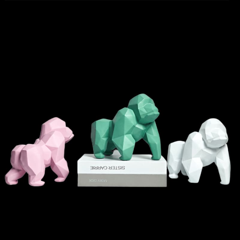 Origami Gorilla Statue, Resin, 22 cm