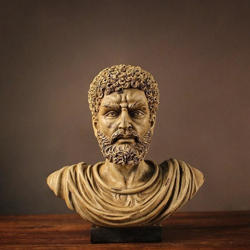 Caesar Statue <br/> Marcus Aurelius, Bronze Effect, 30 cm