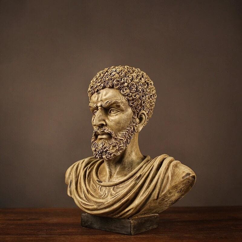 Caesar Statue <br/> Marcus Aurelius, Bronze Effect, 30 cm