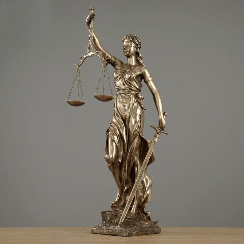 Justice Statue <br/> Themis Bronze-Effect 65 cm