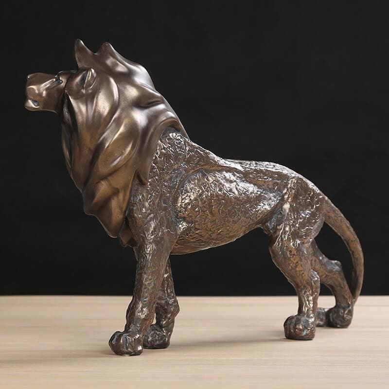Lion Statue <br/> Bronze Effect 29 cm