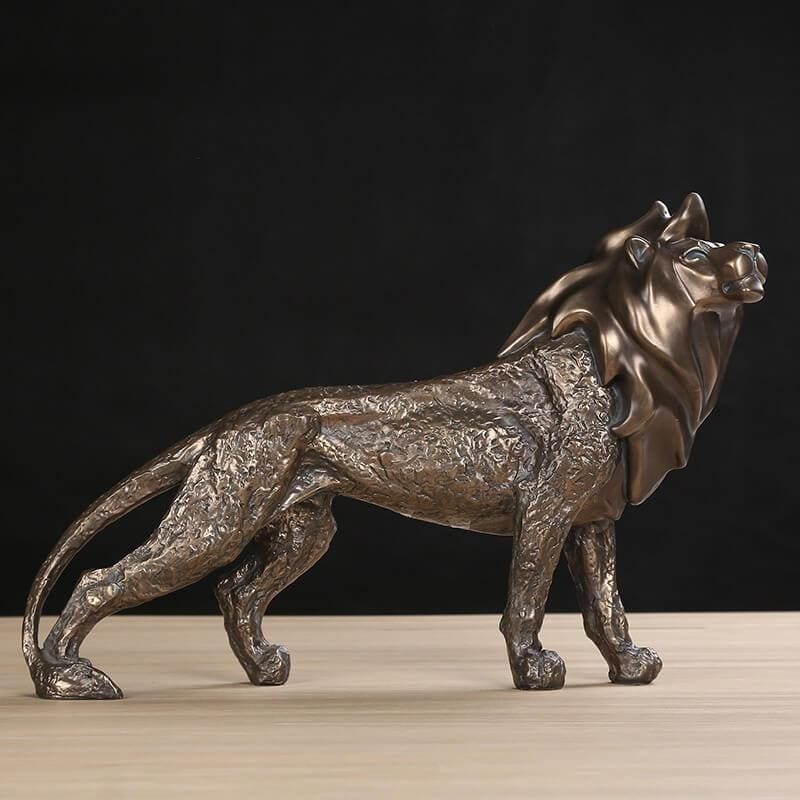 Lion Statue <br/> Bronze Effect 29 cm