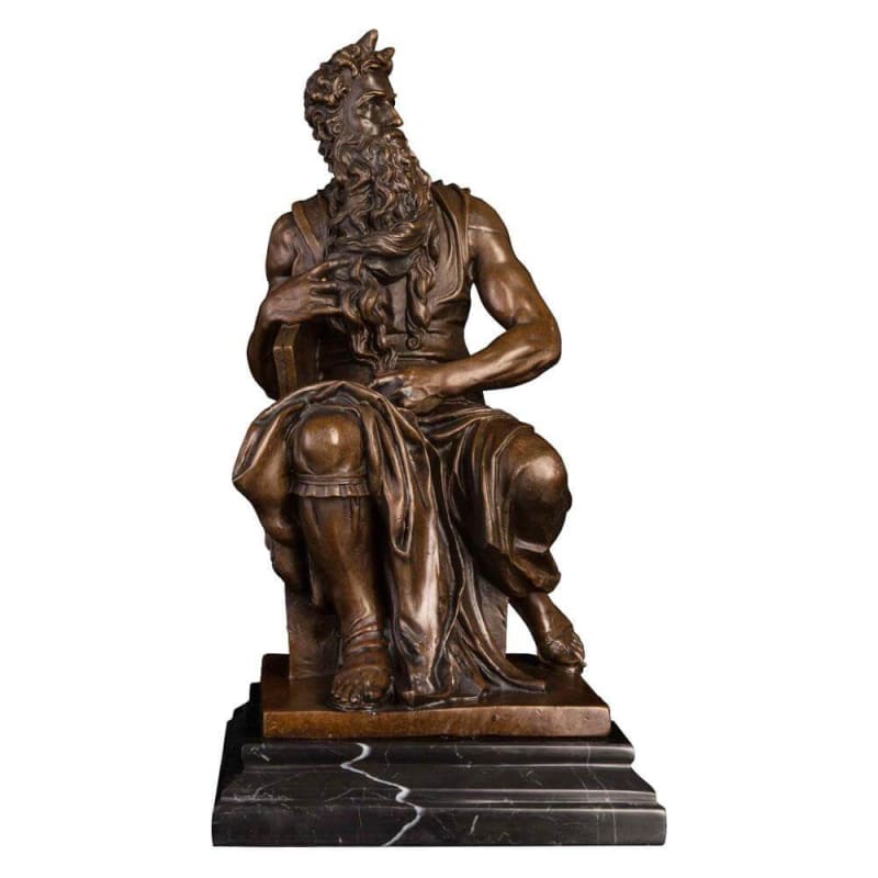 Bronze Sculpture <br/> Michelangelo's Moses Statue 29 cm