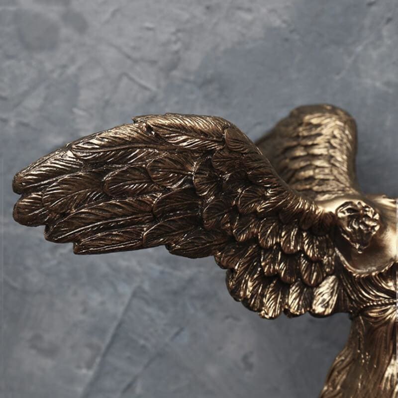 Winged Victory of Samothrace Statue, Bronze Color, 25 cm
