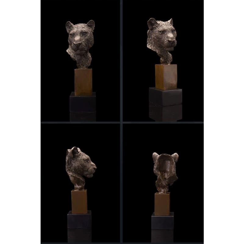 Bronze Panther Sculpture <br/> Deluxe Replica 21 cm