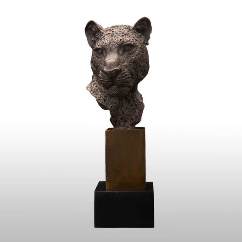 Bronze Panther Sculpture <br/> Deluxe Replica 21 cm