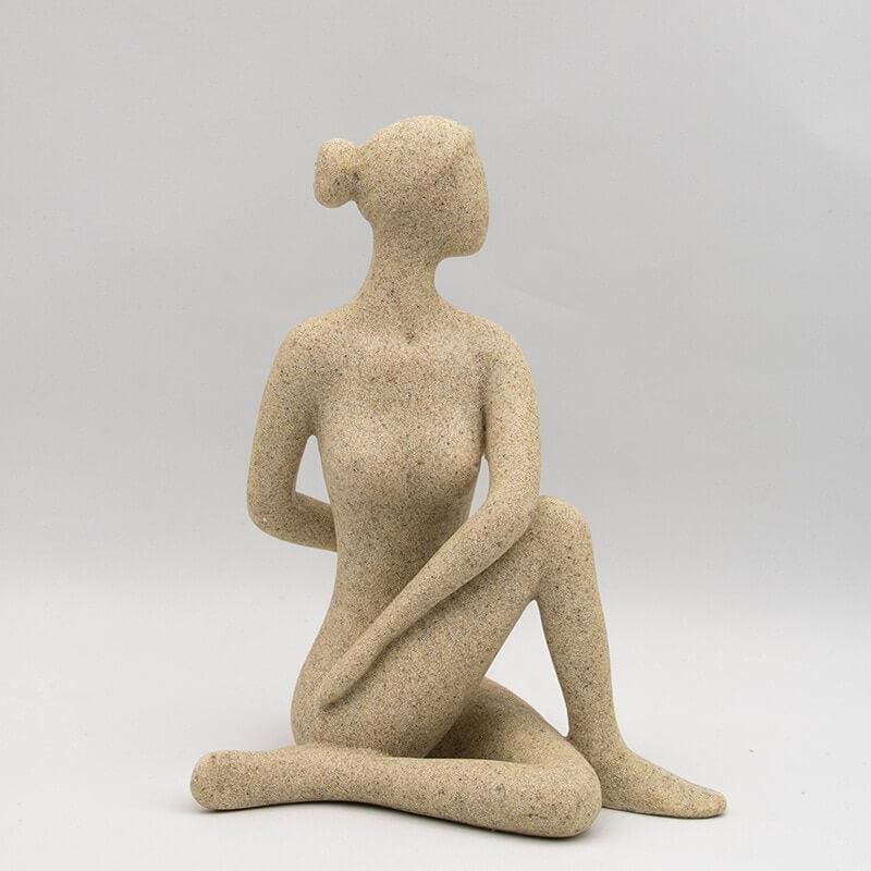Woman Statue <br/> Zen Yogi Statue, Stone, 15 / 24 cm