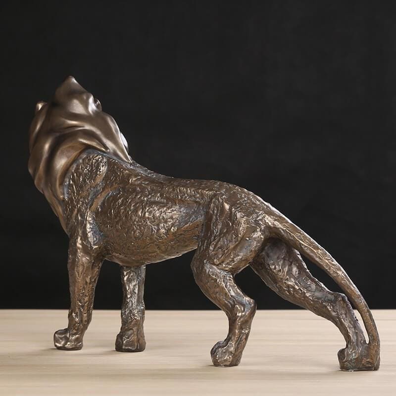 Lion Statue <br/> Bronze Effect 29 cm
