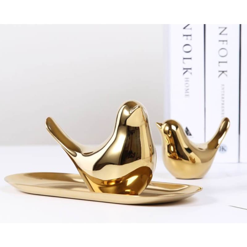 Bird Statue <br/> Gold