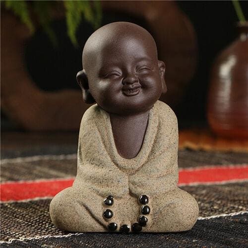 Modern Sculpture <br/> Buddhist Monk Statuette 9 cm