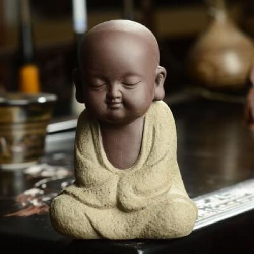 Modern Sculpture <br/> Buddhist Monk Statuette 9 cm