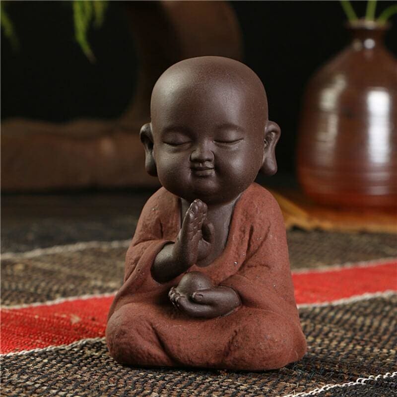 Modern Sculpture <br/> Buddhist Monk Statuette 9 cm