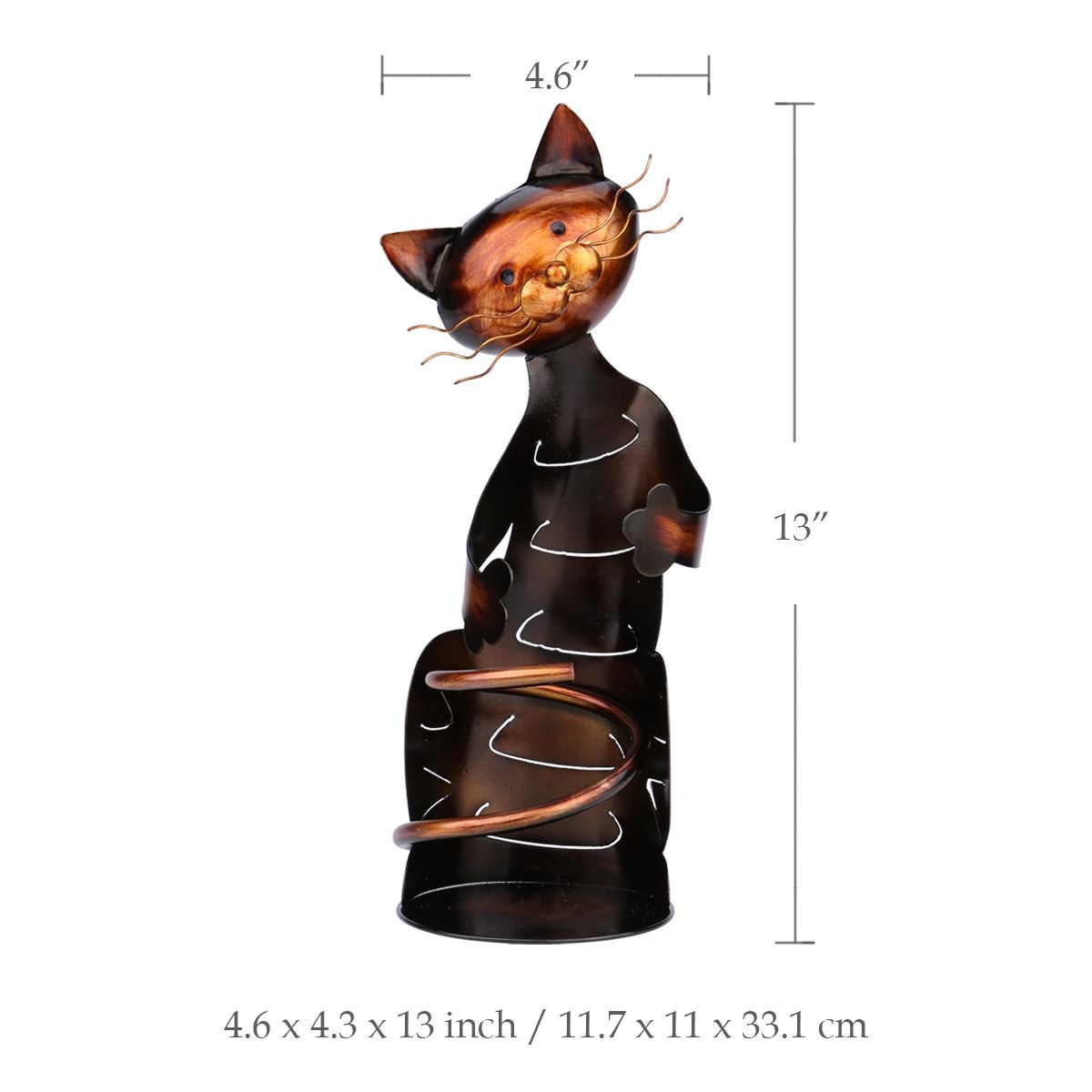 Chrome Cat Wine Holder