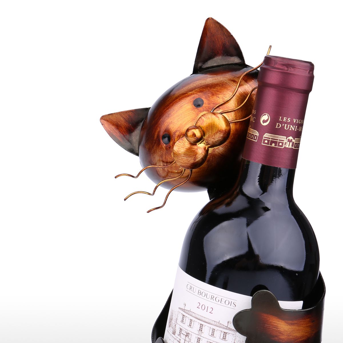 Chrome Cat Wine Holder