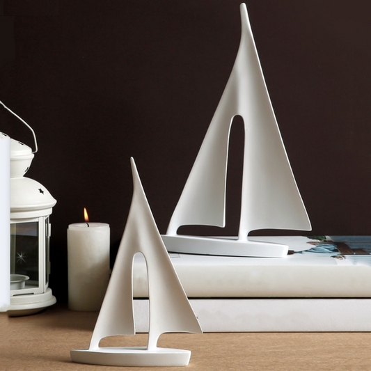 Nordic Abstract Sailboat Sculpture