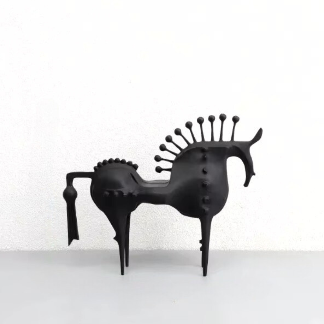 Abstract Horse Metal Sculpture