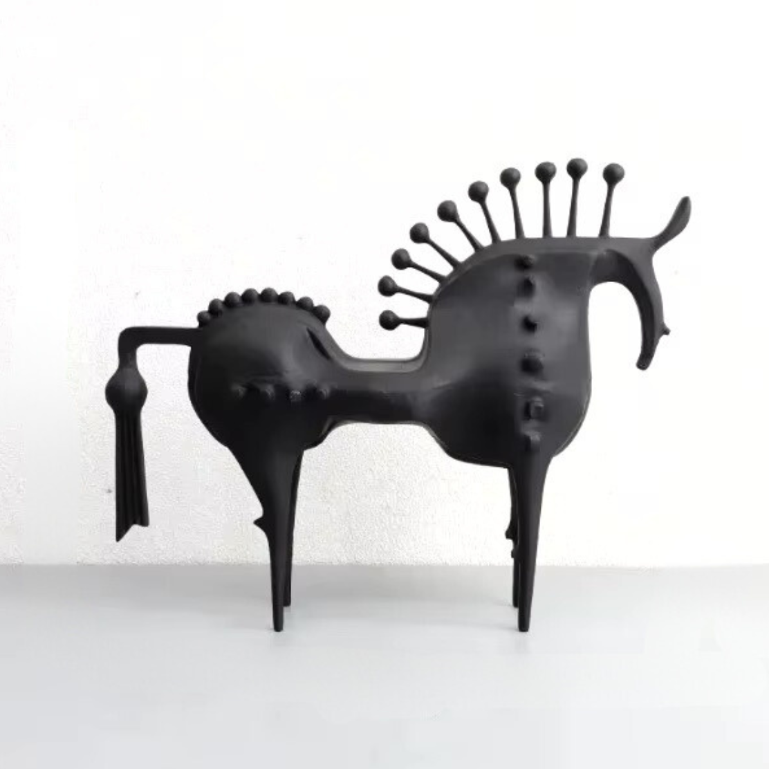 Abstract Horse Metal Sculpture