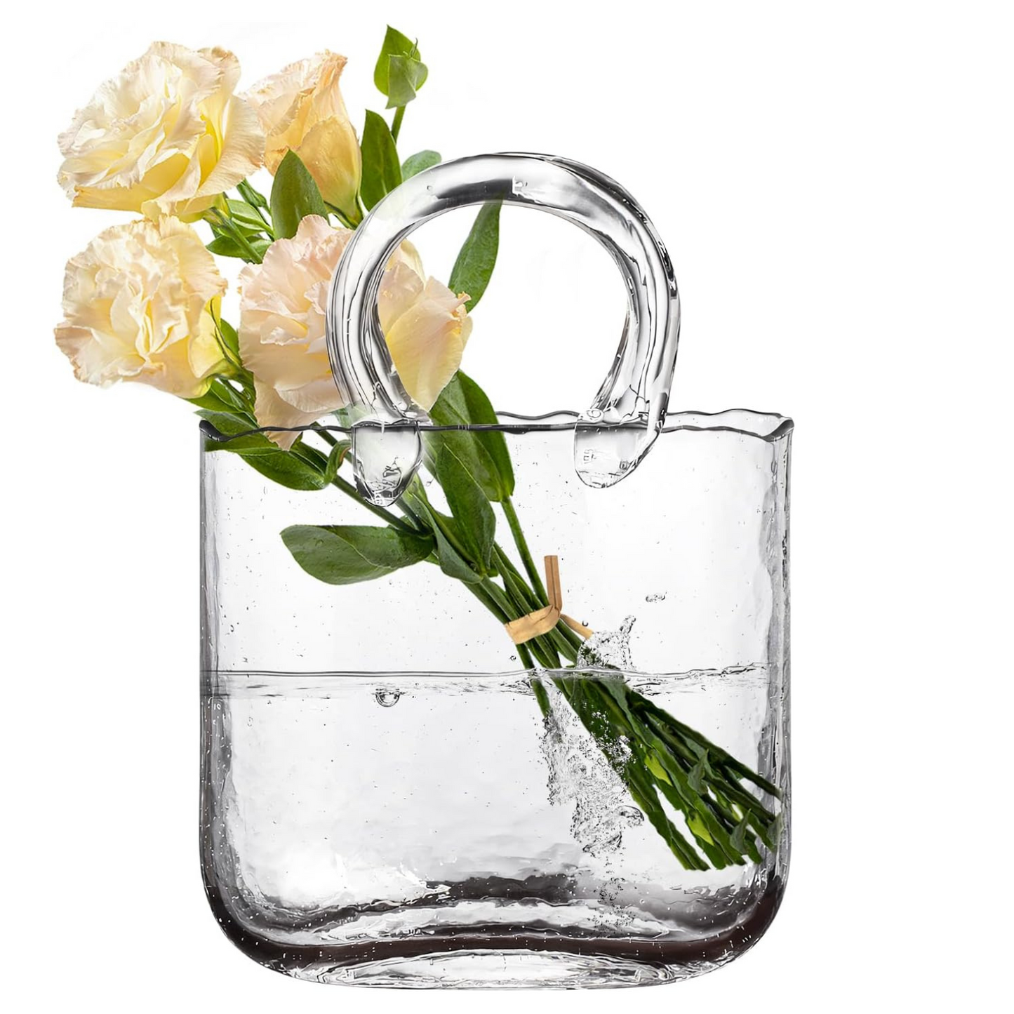 Nordic Glass Bag Vase Sculpture