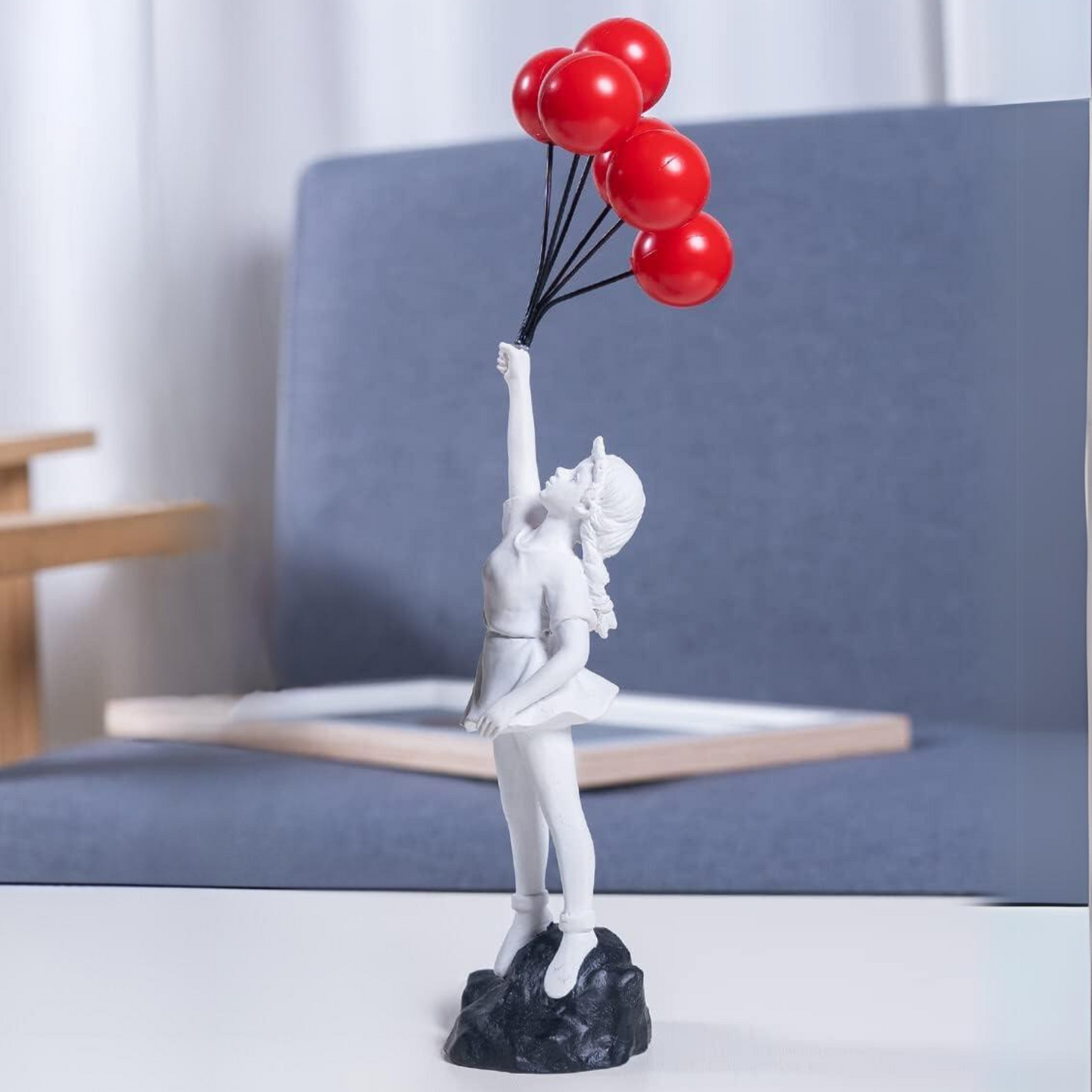 Fly Away Balloon Girl Sculpture