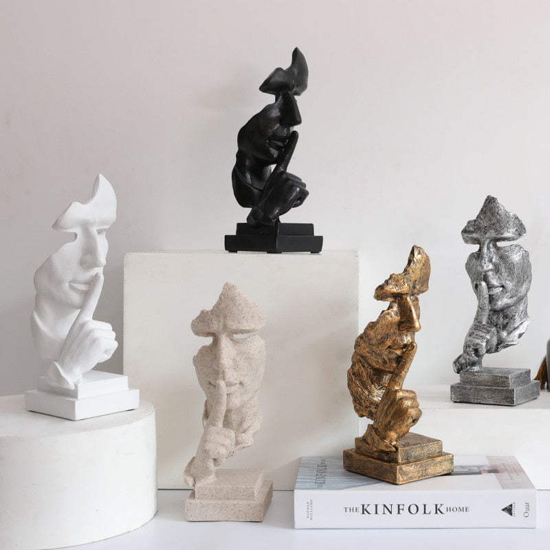 Silence is Golden Mask Sculpture