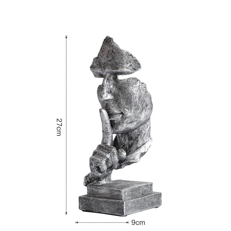 Silence is Golden Mask Sculpture