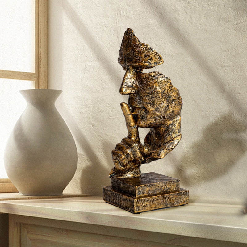 Silence is Golden Mask Sculpture