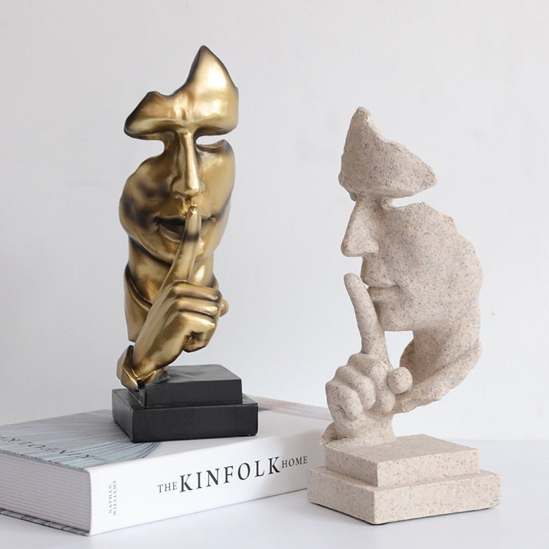 Silence is Golden Mask Sculpture