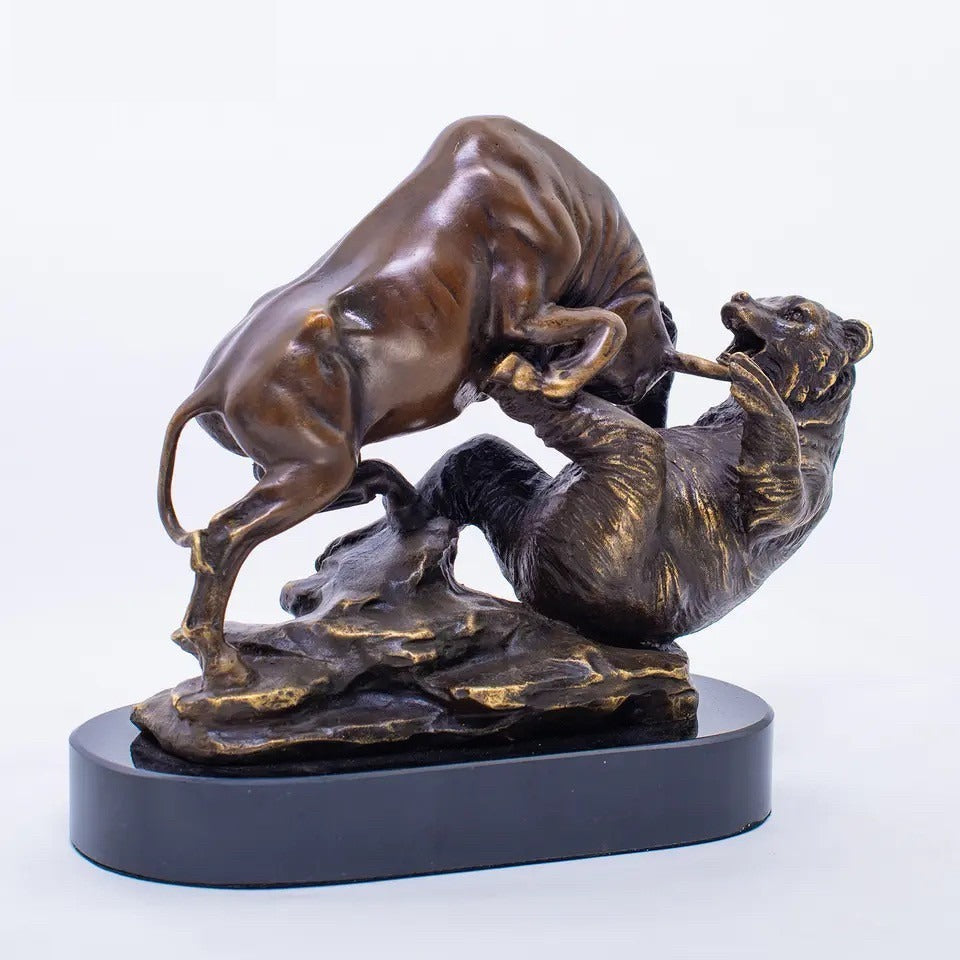 Bronze Bull Statue <br/> Attacking the Bear