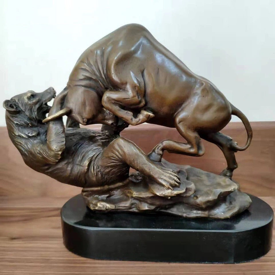 Bronze Bull Statue <br/> Attacking the Bear