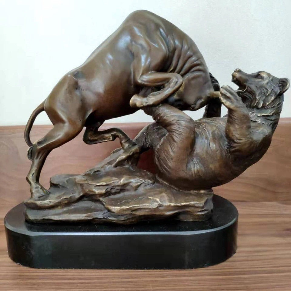 Bronze Bull Statue <br/> Attacking the Bear