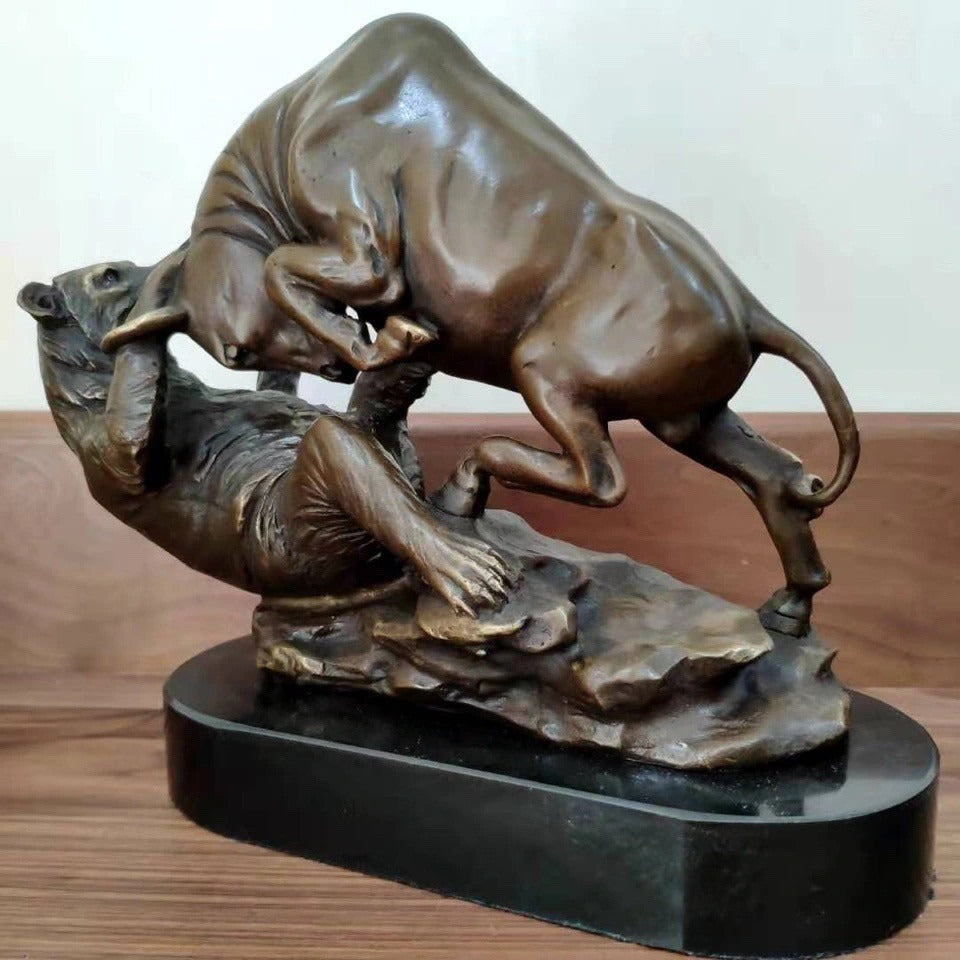 Bronze Bull Statue <br/> Attacking the Bear