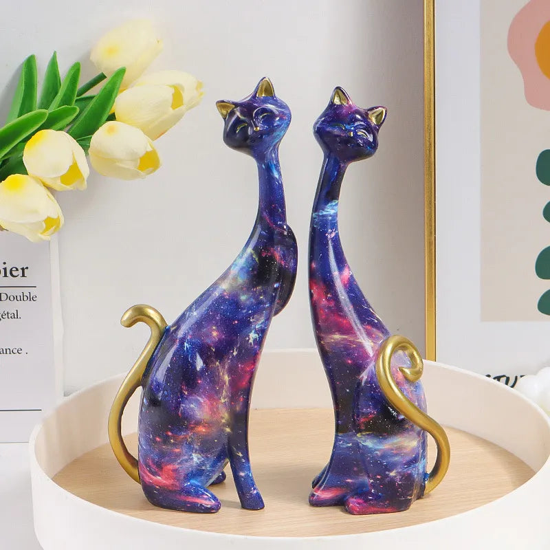 Nordic Cat Sculptures - Set of 2