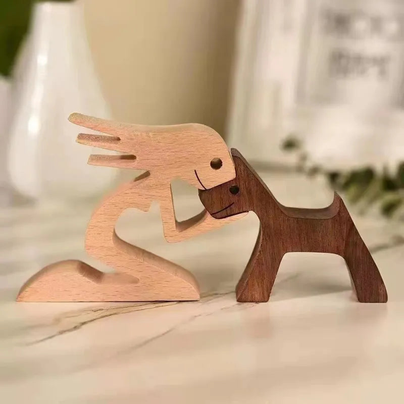 Nordic Wooden Dog Sculptures