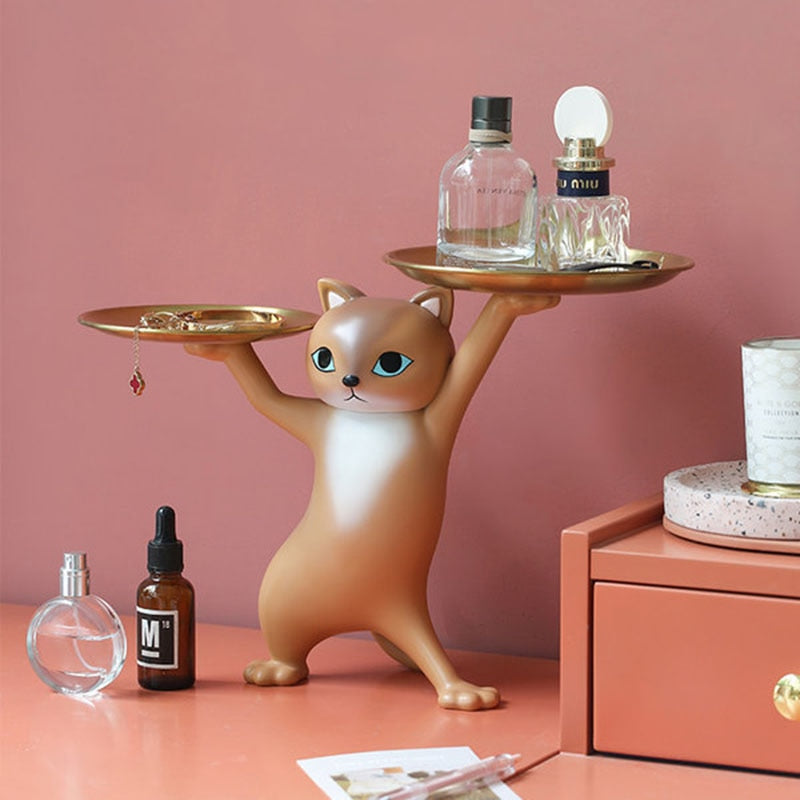 Whisker Butler™ Cat Tray Sculpture