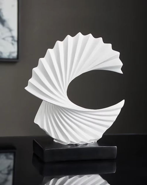 White Abstract "Bonanza" Sculpture 28 cm