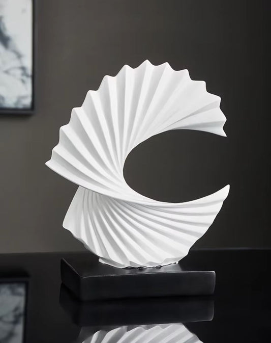 White Abstract "Bonanza" Sculpture 28 cm