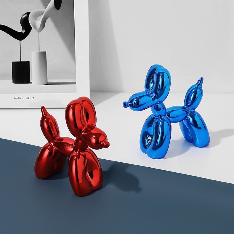 Metallic Balloon Dog Figurine