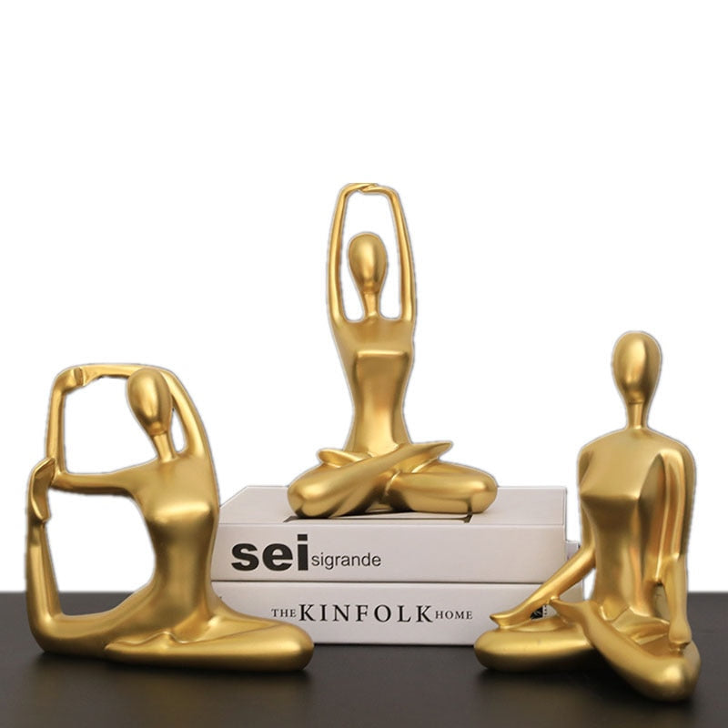 Abstract Yoga Lady Figurines