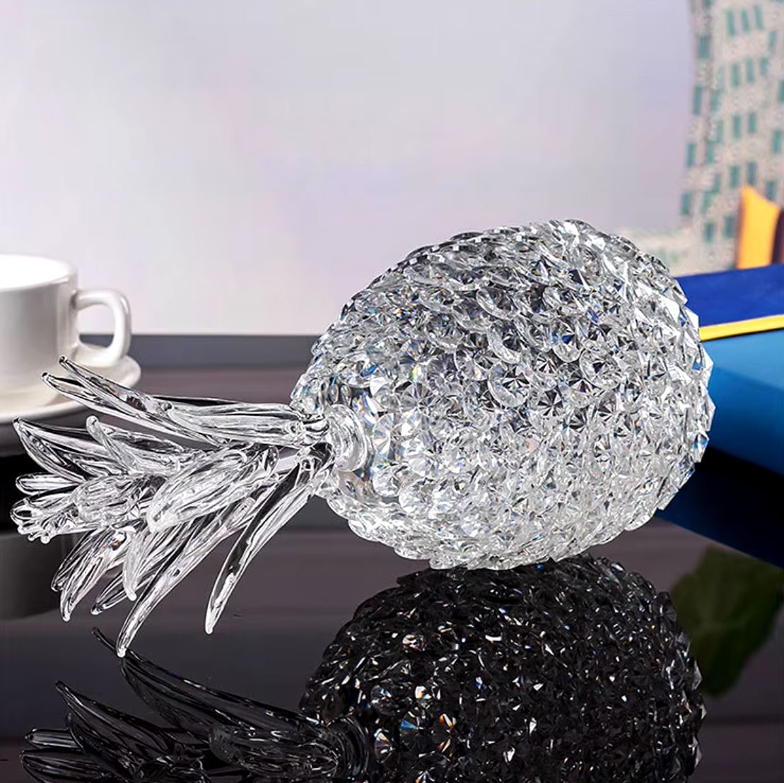 Crystal Pineapple Sculpture 14 cm