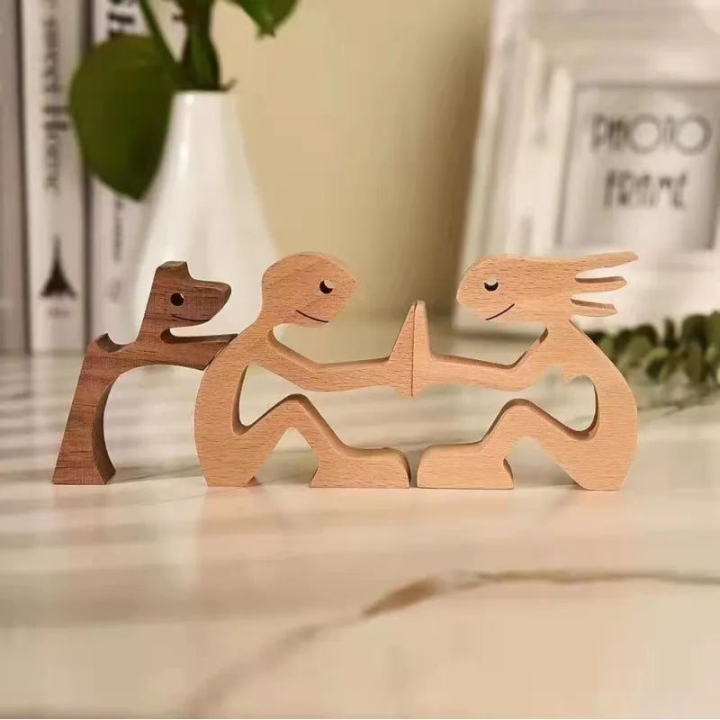 Nordic Wooden Dog Sculptures