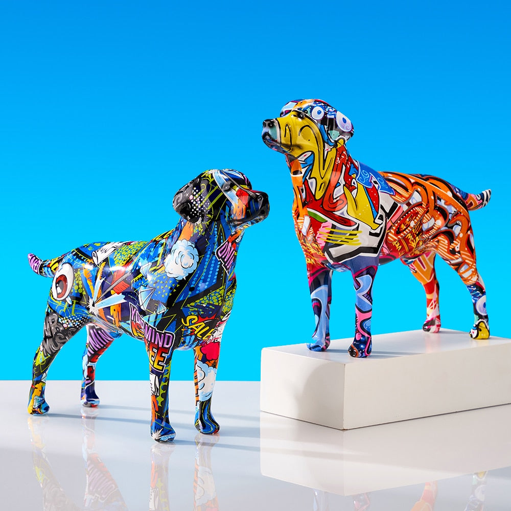 Graffiti Dog Statuette