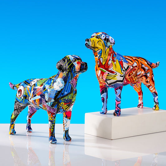 Graffiti Dog Statuette