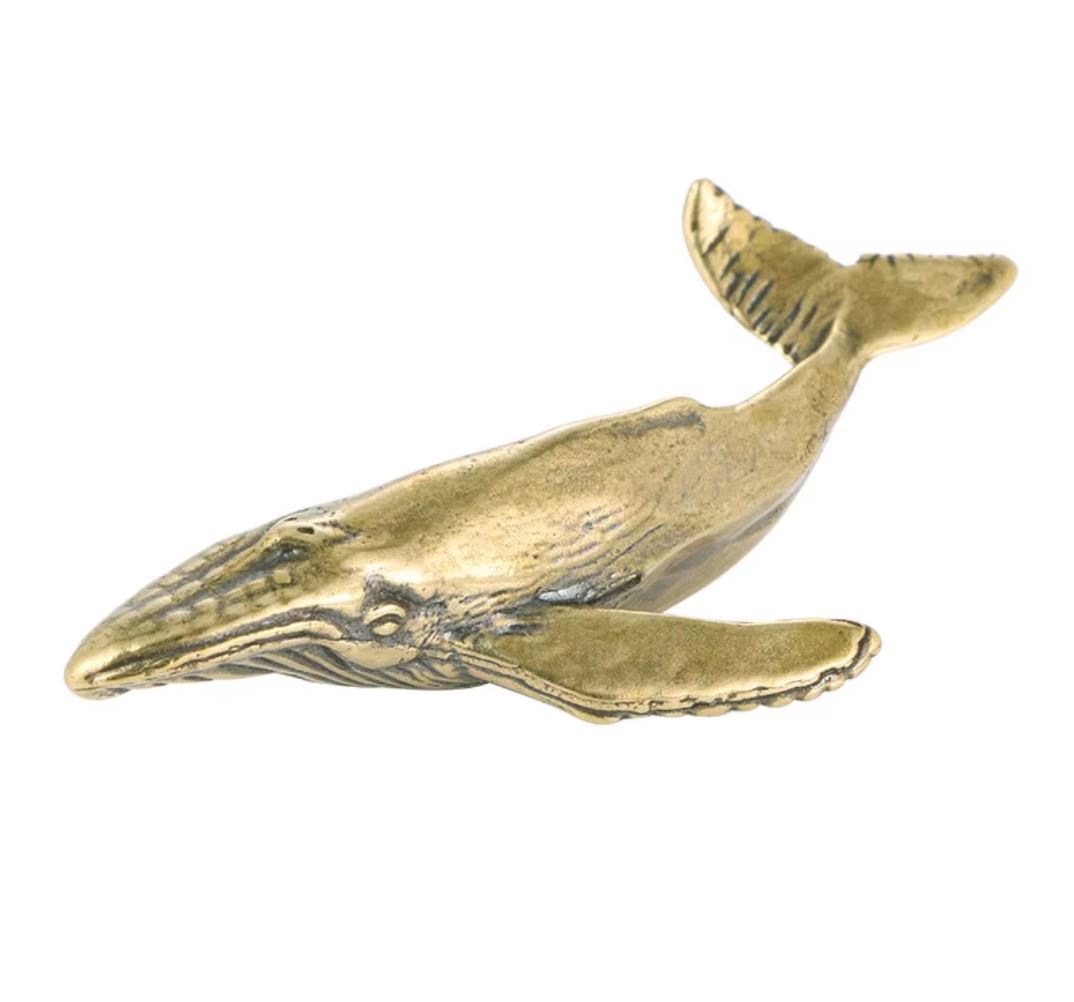 Whale Statuette in Metal